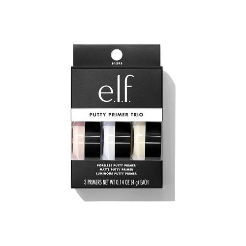 e.l.f. Cosmetics Putty Primer Trio - Poreless, Matte & Luminous Finish | Travel Size, 0.14 Oz Each