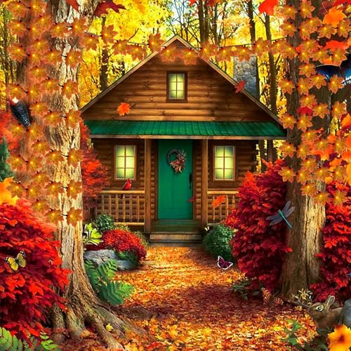 Fall Maple Leaf String Lights - 13.5ft Outdoor Indoor Halloween Thanksgiving Decor