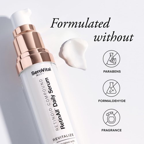 SeroVital Beauty RetinAll Daily Serum - Anti-Wrinkle Retinoid Face Serum for Women | 1 oz