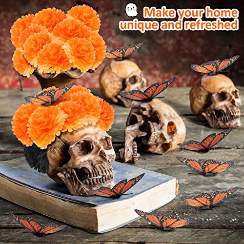 Dia de Los Muertos Decorations Set - 160 Piece Festive Ornaments with Butterflies & Marigolds