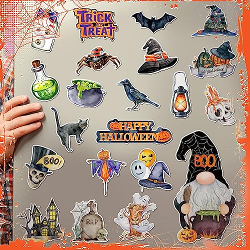 Halloween Fridge Magnets Set - 25 Waterproof Gnome Witch Ghost Car Decorations