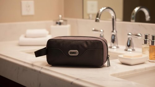 GOX Travel Toiletry Bag - Multifunctional Dopp Kit Organizer for Men | Black Color