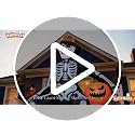 10FT Sitting Skeleton Halloween Inflatable with LED Lights - Outdoor Decor, Ghostly Skeleton with Pumpkin, Variation: Sitting Skeleton