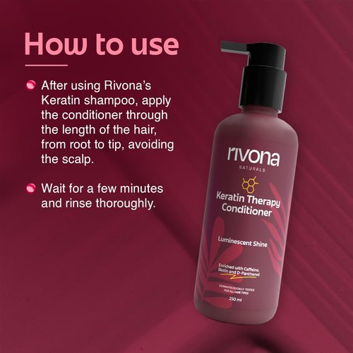 RIVONA NATURALS Keratin Therapy Conditioner - Nourishes & Controls Frizz with Hydrolyzed Keratin | 250 ml