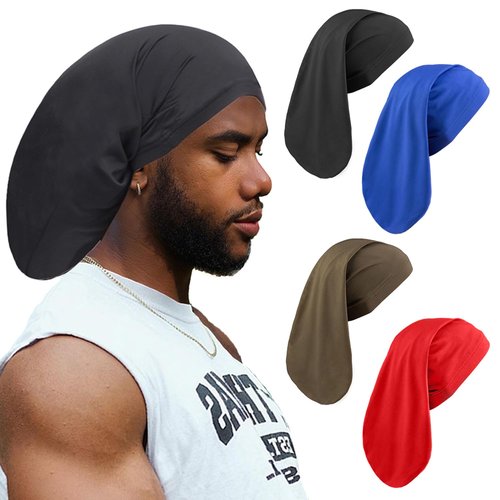 Leeven 4 Pieces Shower cap for Women Dreadlock Cap