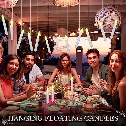 108 Pieces Flameless LED Taper Candles - White, Warm White Light, Safe Home Decor