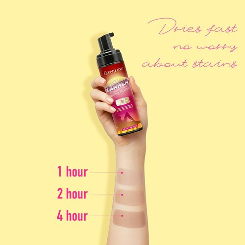 Skiennix Self Tanner Mousse Kit - Hydrating Foam with Hyaluronic Acid for Flawless, Streak-Free Tan | Watermelon Scent, Medium Glow, 6.76 fl. oz