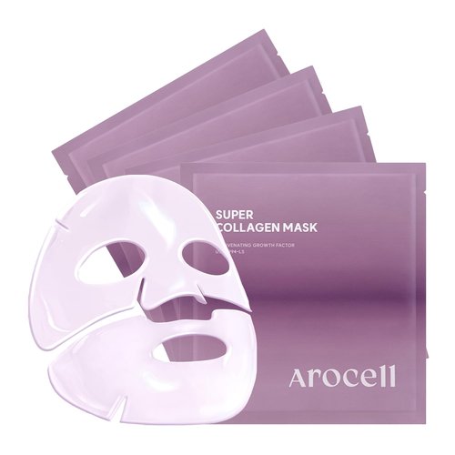 AROCELL Super Collagen Hydrogel Mask - Retinol & Stem Cell Infusion for Firming & Lifting | 43g x 4