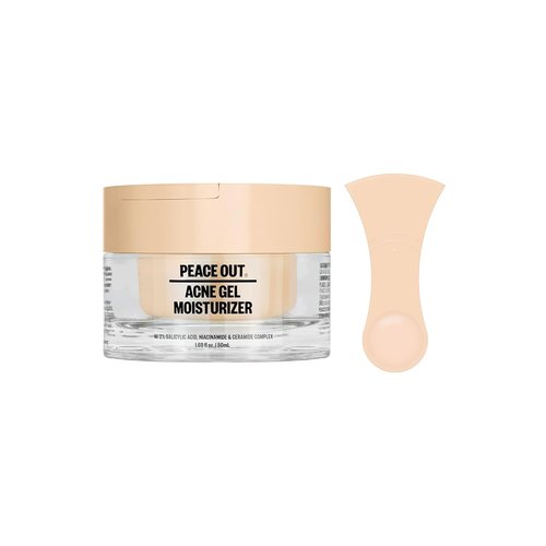 Peace Out Acne Gel Moisturizer - Oily Skin Face Cream with 2% Salicylic Acid & Niacinamide | 1.69 fl oz