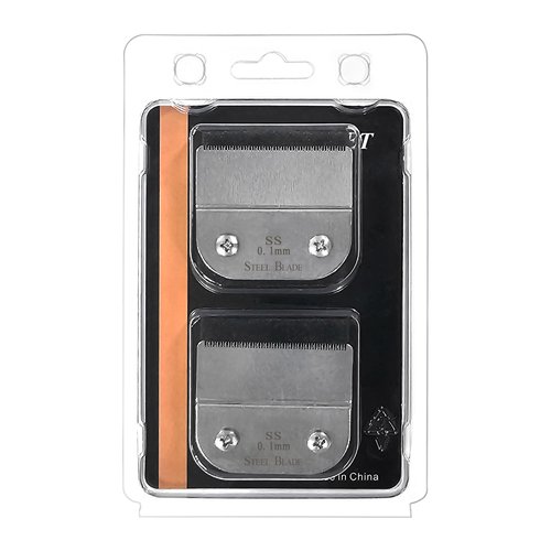 2 Packs Model #64160 Professional Detachable Replacement Stainless-Steel Blades,Cut Length 1/150"(0.1mm),compatible with Andis Ultraedge Outliner Blade/oster Classic 76/Star-Teq/Power-Teq/A5 Clipper