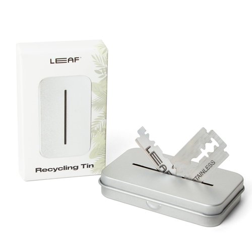 Leaf Shave Blade Recycling Tin - Blade Bank for Safety Razor Blades