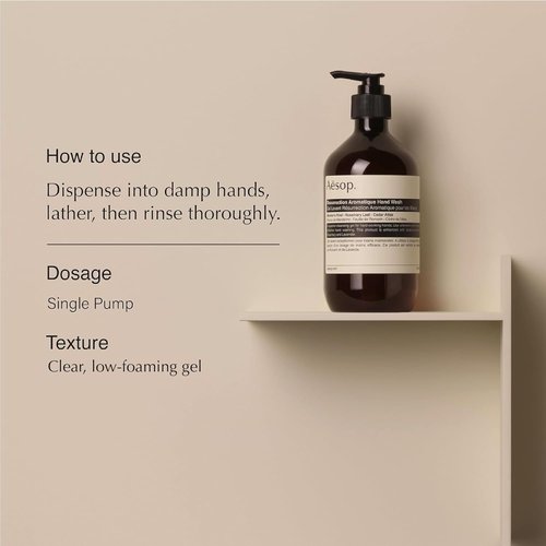 Aesop Resurrection Hand Wash & Balm Set - Citrus & Woody Duo for Cleansing & Moisturizing | 16.9 oz / 500 mL (Set of 2)