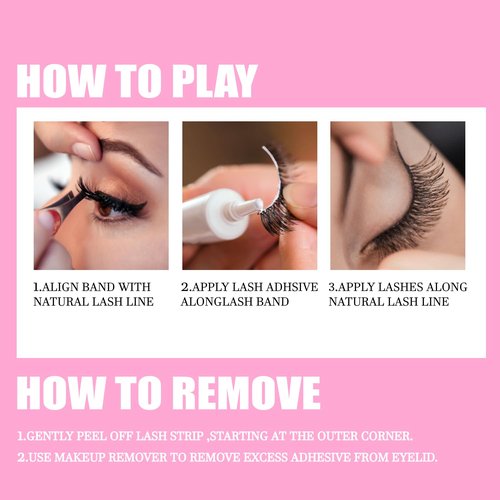 BTLLSSH 8Pairs Wispy Mink Lashes Fluffy Eyelashes Natural Look 5D Volume Fake Eyelashes 2Pack 3D623-4