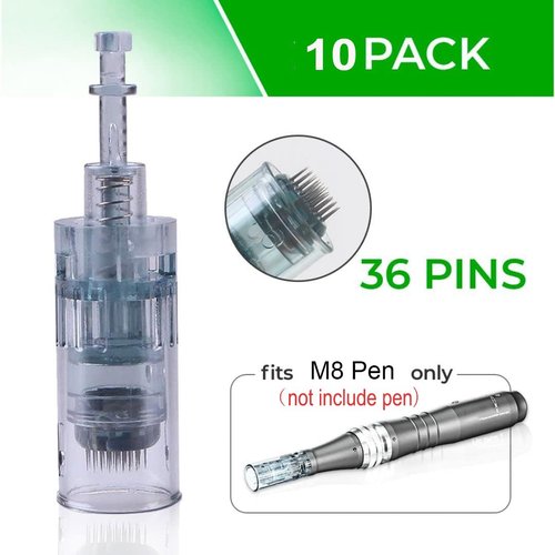 Microneedling Pen Cartridges For Dr Pen Microneedle Machine M8 (10 PCS, 36pin) US-36-J1036