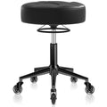 Gold Rolling Stool Heavy Duty - 360°Height Adjustable, Super Soft Thick Seat Cushion, Smooth Silent Rolling, Durable Rolling Stool Chair with Wheels for Salon Vanity Massage Medical, 450LBS (Black 1)