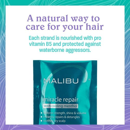 Malibu C Miracle Repair Reconstructor - Nourishing Hair Treatment for Damaged Strands - Flax Protein & Vitamin B5