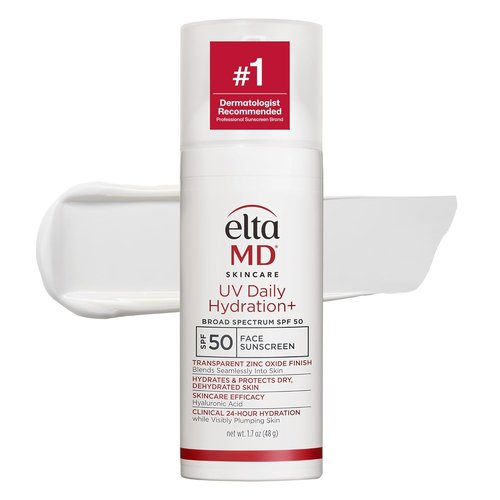 EltaMD UV Daily Face Sunscreen - Transparent Zinc Oxide & Hyaluronic Acid for All Skin Types