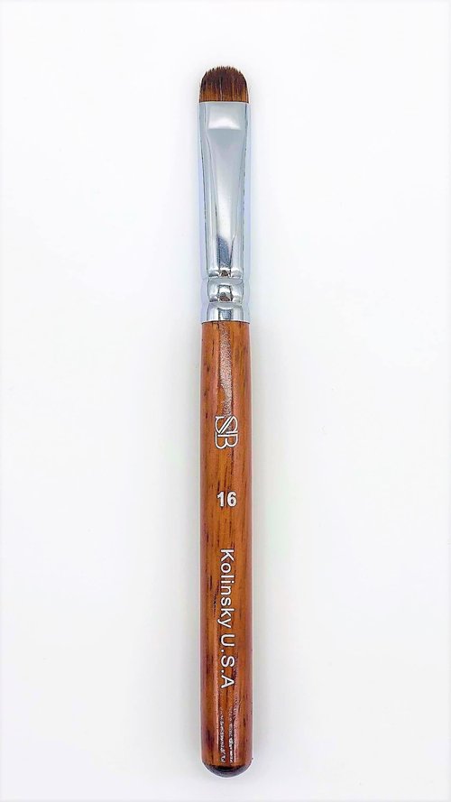 Spontaneous Beauty Premium Kolinsky French Brush (Size 16, Wood Handle)