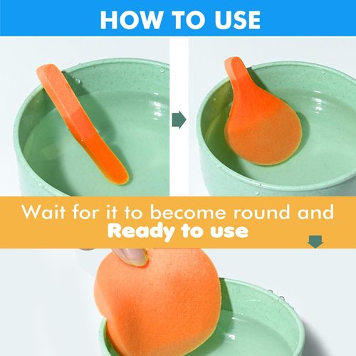 Facial Sponge Compressed 120 Count,Makeup Remover Wash Pads Round Soft Face Cleansing Sponges for Woman Exfoliating Mask,Makeup Removal,Spa Cleaning,Orange‌