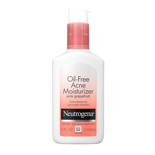 Neutrogena Oil-Free Acne Moisturizer - 0.5% Salicylic Acid Treatment | Pink Grapefruit, 4 fl. oz.