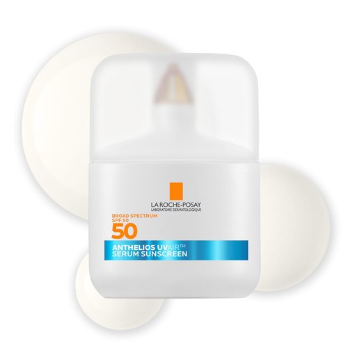 La Roche-Posay Anthelios UV Air™ Sunscreen Serum SPF 50, Sun Protection for Face with Niacinamide, Hyaluronic Acid & Antioxidants, Invisible Finish, Lightweight Sunscreen, Hydrating & Fast-Absorbing