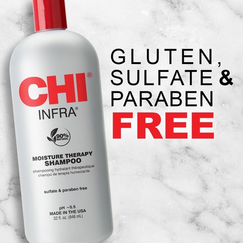 CHI Infra Shampoo - Hydrating & Nourishing Formula for All Hair Types | 32 Oz, Sulfate & Paraben-Free