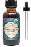 US Organic Sea Buckthorn Berry Oil - 100% Pure Virgin & Unrefined | Supercritical CO2 Extracted, 1 oz (30 ml)