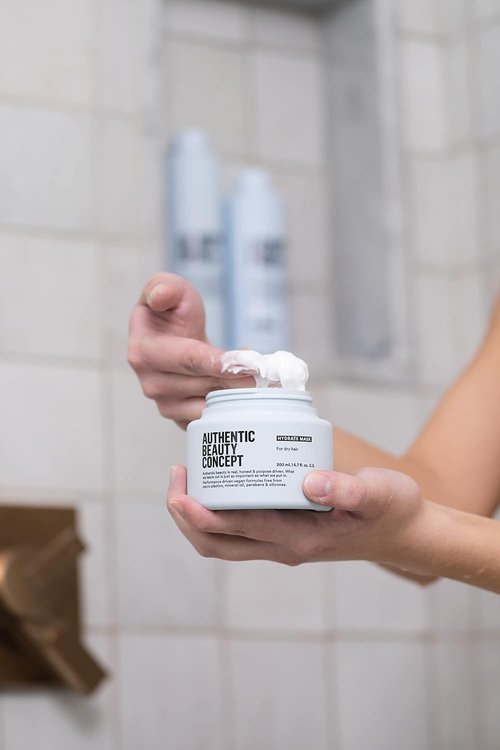 Authentic Beauty Concept Hydrate Mask - Moisture & Shine for Normal to Dry or Curly Hair | Vegan & Cruelty-Free