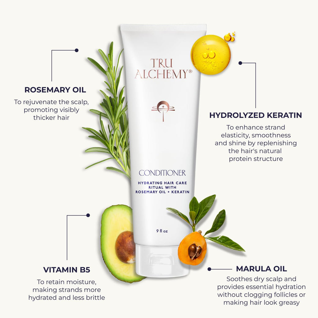 Tru Alchemy Hair Conditioner - Sulfate-Free Formula for Damaged & Dry Hair - 9 Fl Oz | Hydrate & Restore