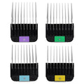 4 Pieces Animal Stainless Steel Attachment Guide Guard Combs for A5 Style Detachable Blade Pet Groomers, 5/8", 3/4", 7/8", 1" Compatible with Wahl KM Series Andis AG BG Oster A5 A6 Animal Clippers