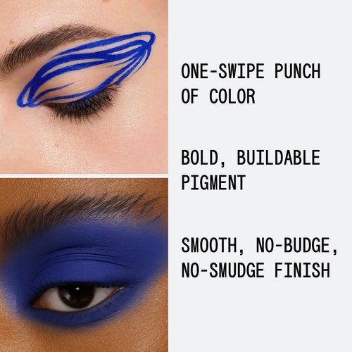 About-Face Matte Fluid Eye Paint - High-Pigment Liquid Eyeshadow, Long-Lasting, Vegan & Cruelty-Free | No Queens Blues (Primary Blue)
