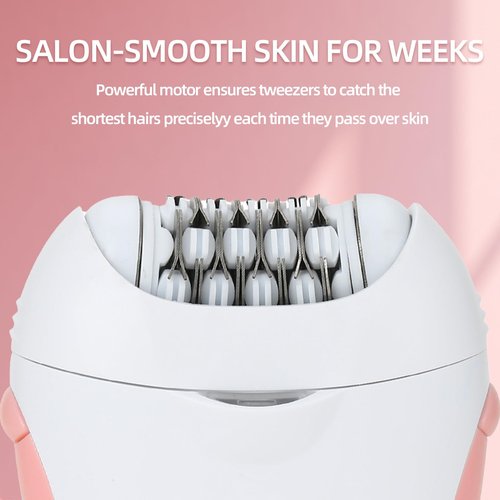 Glabrouse Skin Smooth Glide Epilator for Women,Facial Epilator for Women,Cordless Face Hair Remover with Light,Hair Rmoval for Face Bikini Legs, Body Removal Device