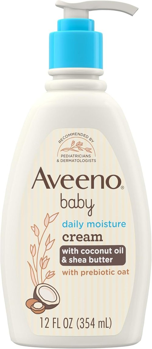 Aveeno Baby Daily Moisturizing Cream - Hypoallergenic Lotion with Coconut Oil & Shea Butter | 12 fl. oz