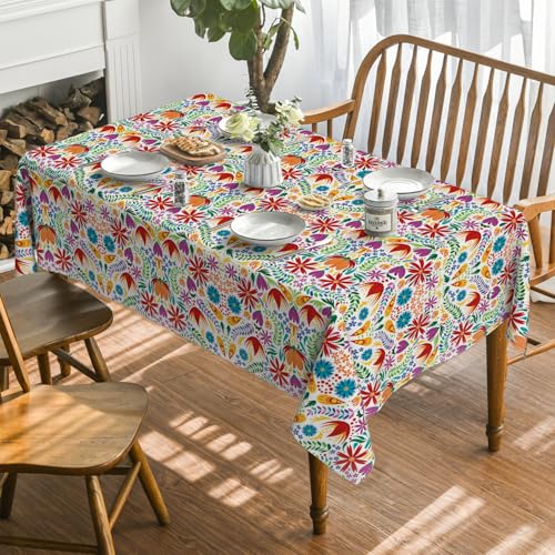 White Rectangular Tablecloth 60x104 Inch for Parties and Home Decor - Cinco Design