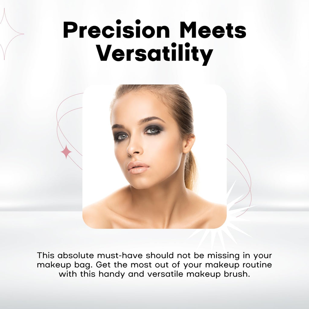 Vima Dual Ended Makeup Brush – 2-in-1 Foundation and Eye Shadow Blending Brush – Soft Synthetic Fibers – Vegan and Cruelty-Free
