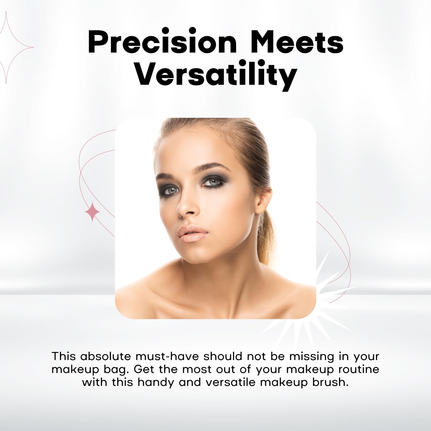 Vima Dual Ended Makeup Brush – 2-in-1 Foundation and Eye Shadow Blending Brush – Soft Synthetic Fibers – Vegan and Cruelty-Free