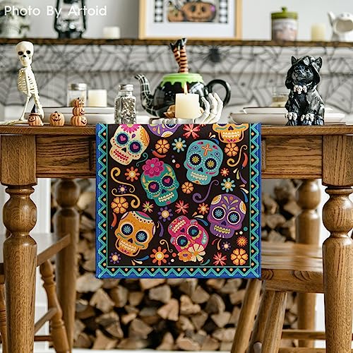 Halloween Table Runner 13x90 Inch Black Blue Polyester Party Decor - Variation of THIS listing