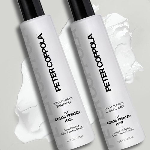 PETER COPPOLA Color Control Sulfate Free Shampoo & Conditioner Duo - For Color Treated Hair - Color Safe Keratin Shampoo & Intensely Hydrating Conditioner (12 Fl Oz)