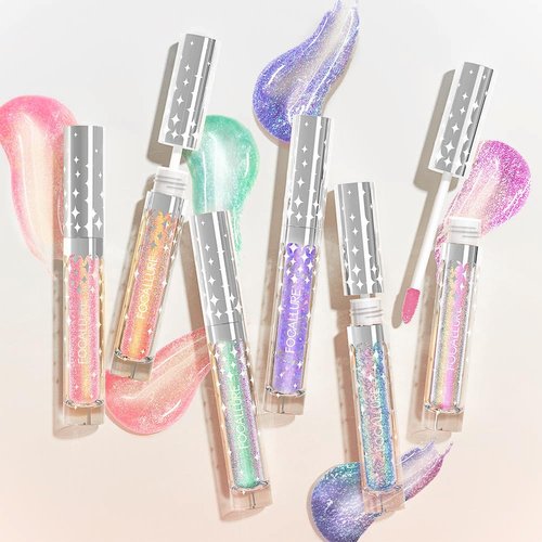 FOCALLURE Glitter Liquid Lipstick - Hydrating & Moisturizing Gloss for Sparkly Shine | Glass Slippers