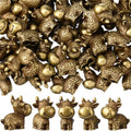 Mini Cow Figurines Set - 50 Tiny Metal Cow Decorations for Halloween & Crafts - Cow Variation