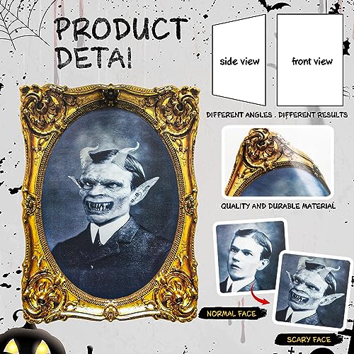 Halloween Decorations Indoor 12 Pieces 3D Face-Changing Portraits Haunted Scary Wall Art
