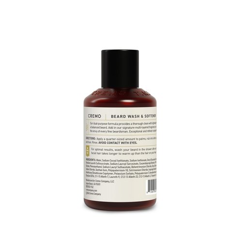 Cremo Wild Mint Beard & Scruff Softener, Softens and Conditions Coarse Facial Hair of All Lengths in Just 30 Seconds, 6 Fl Oz