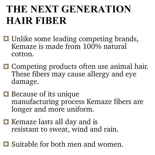 Kemaze Instant Hair Volumizing Fibers (30gms / 1.06oz / 50-Day Supply, Dark Brown)