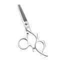 Moontay 5.5" Hair Cutting Shears with Large Finger Holes, Professional Barber Stylist Thinning Shears, Salon Hair Cutting Scissors, 440C Japanese Stainless Steel, Silver