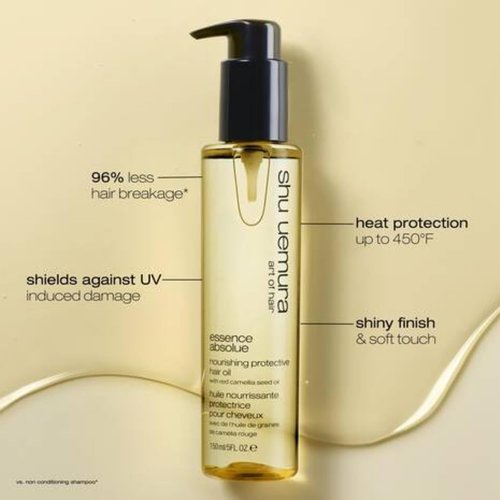 Shu Uemura Art of Hair Essence Absolue Nourishing Hair Oil - Lightweight, Hydrating, Frizz Control with Japanese Camellia Oil