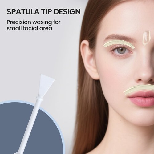 AUZEAL Nose Hair Wax Sticks, 60 Pcs Nose Wax Applicator Sticks with Disposable Spatulas, Nose Hair Removal & Nostril Cleaning, Nose Ear Hair Removal Wax for Men Women, Painless