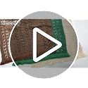 Black Macrame Burlap Table Runner - Farmhouse Boho Decor, 11.8 x 35.4 in - Variation of THIS listing