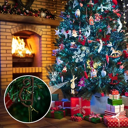 Christmas Light Clips Outdoor Gutter Hooks - Coffee, 240 Pieces