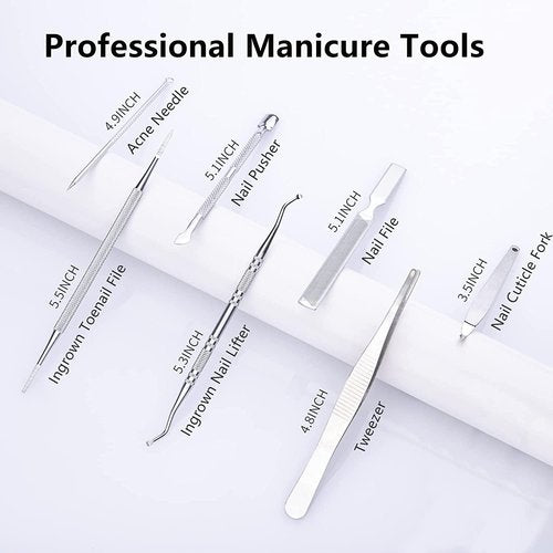 Nail Clippers Set Toe Nail Clippers Set, Finger Nail Clippers with Toenail Tool Set for Thick Nails,11 Pack Nail Kit for Seniors Man and Women