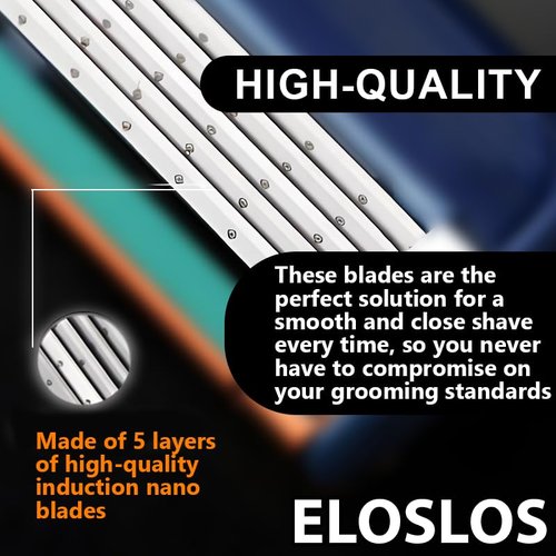 36 Blades Replacement Parts for GL-Fusion 5 Style Razors (Black), Wet Razors Men's Blades Value Packs